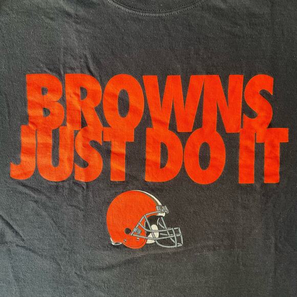 Nike & NFL Men’s Short Sleeve T-shirt Size M, Black, Browns Just Do It - Picture 5 of 7